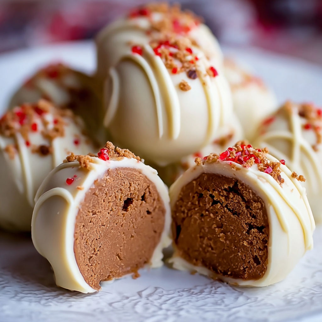 A plate of chocolate and white cream covered balls.