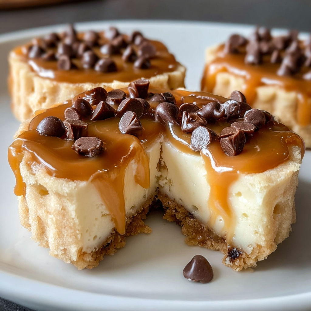 A plate of Caramel Cheesecake Cookies Salted.