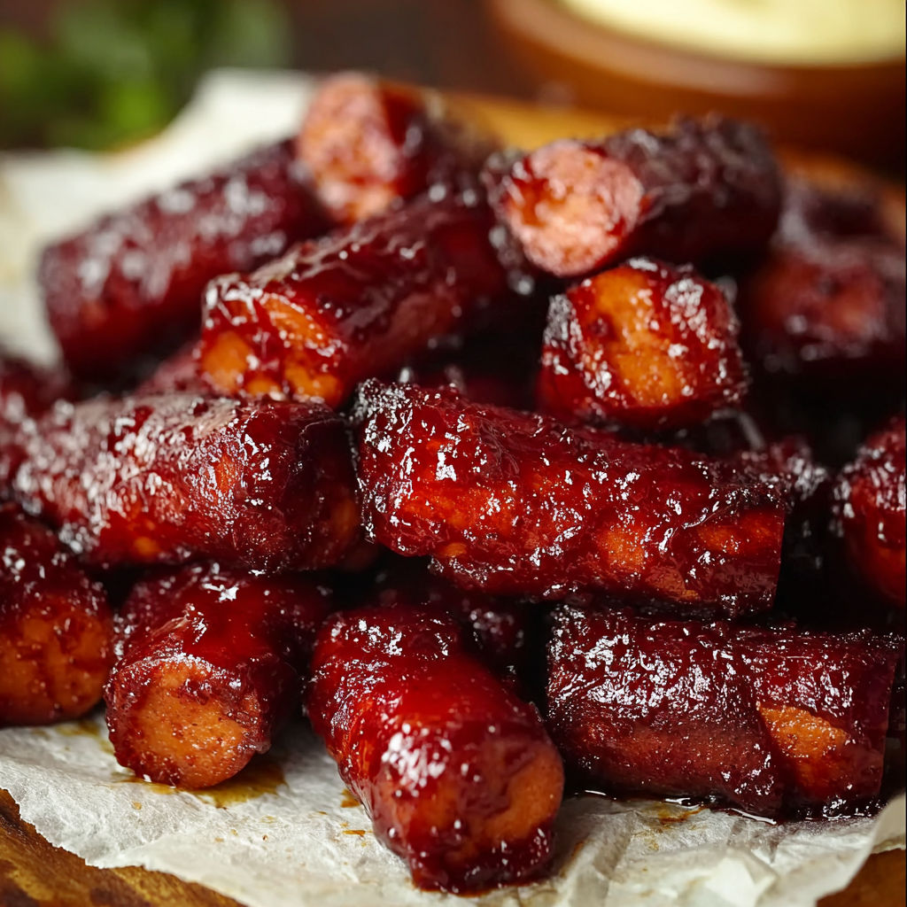 A plate of delicious grilled sausages with a side of mashed potatoes.