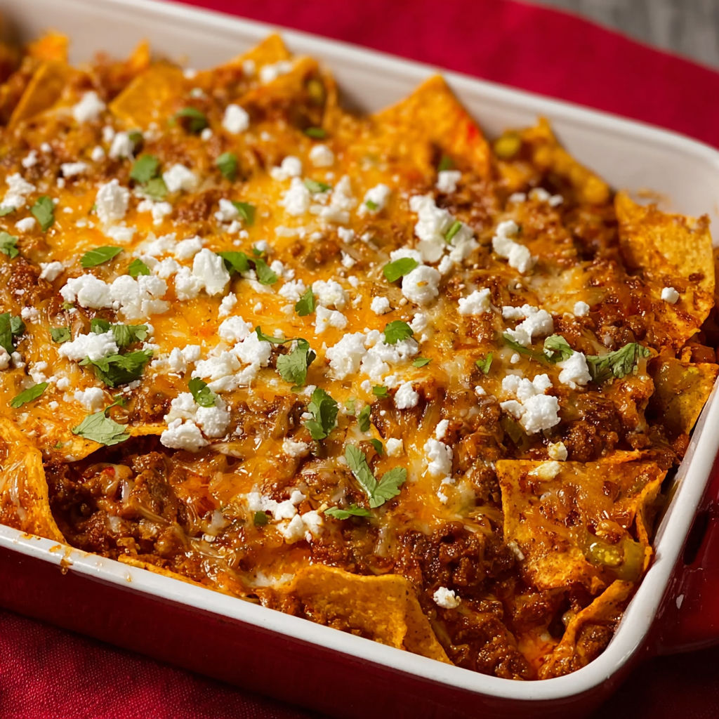 A white bowl filled with a delicious Mexican dish, including meat, cheese, and sour cream.