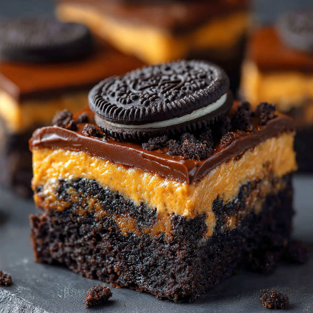 A slice of chocolate cake with a cookie on top.