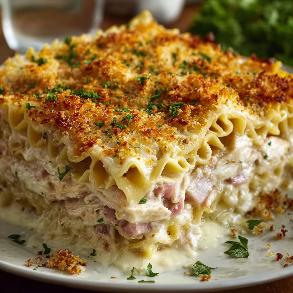 A delicious meal of lasagna with a side of salad.