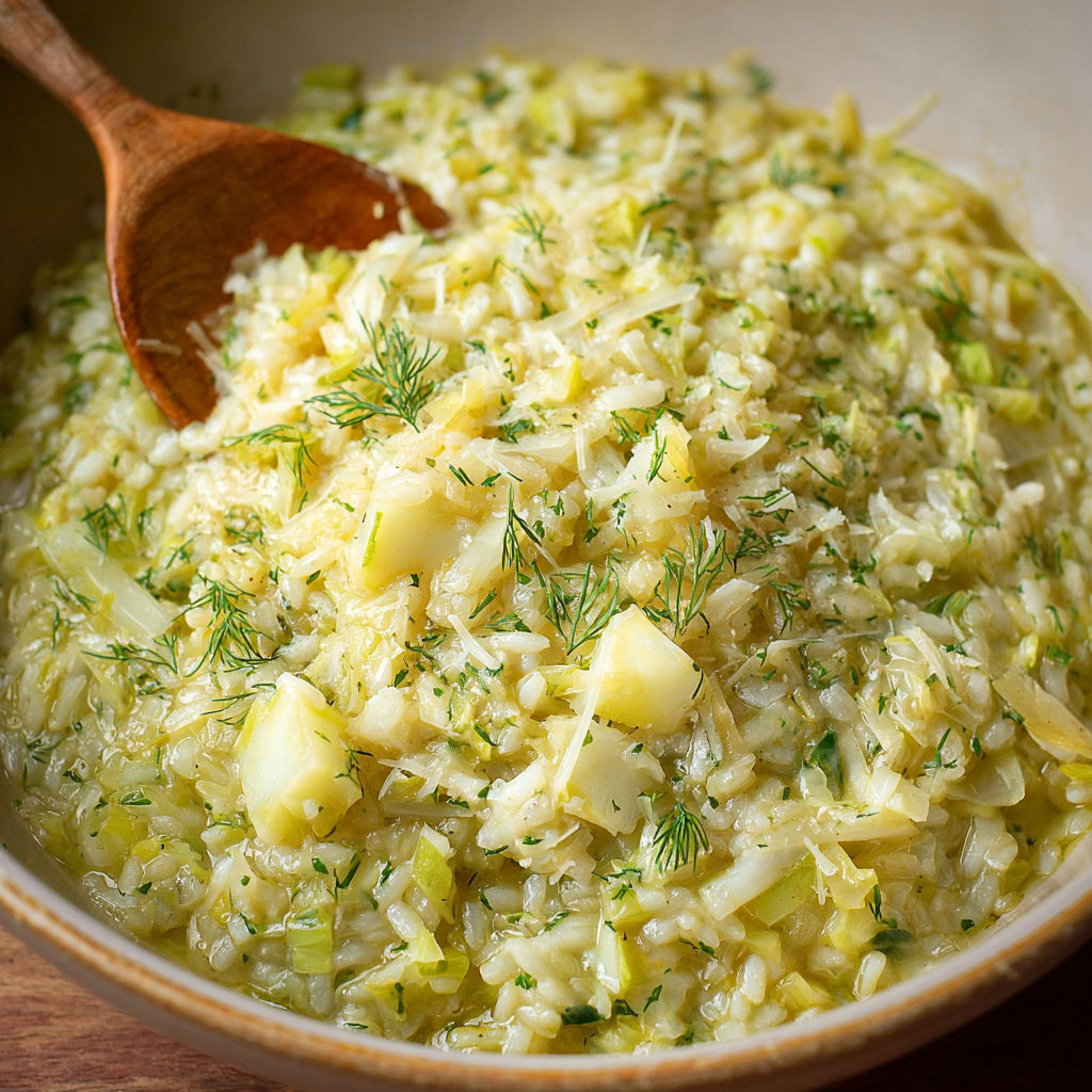 A bowl of rice with vegetables and herbs, including cabbage and parsley, is ready to be cooked.