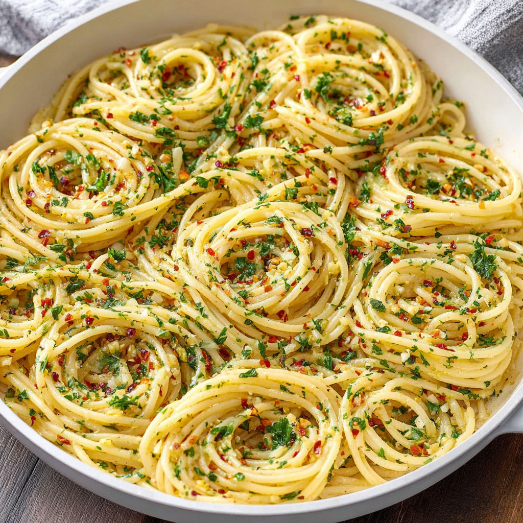 A white bowl filled with spaghetti and peppers.