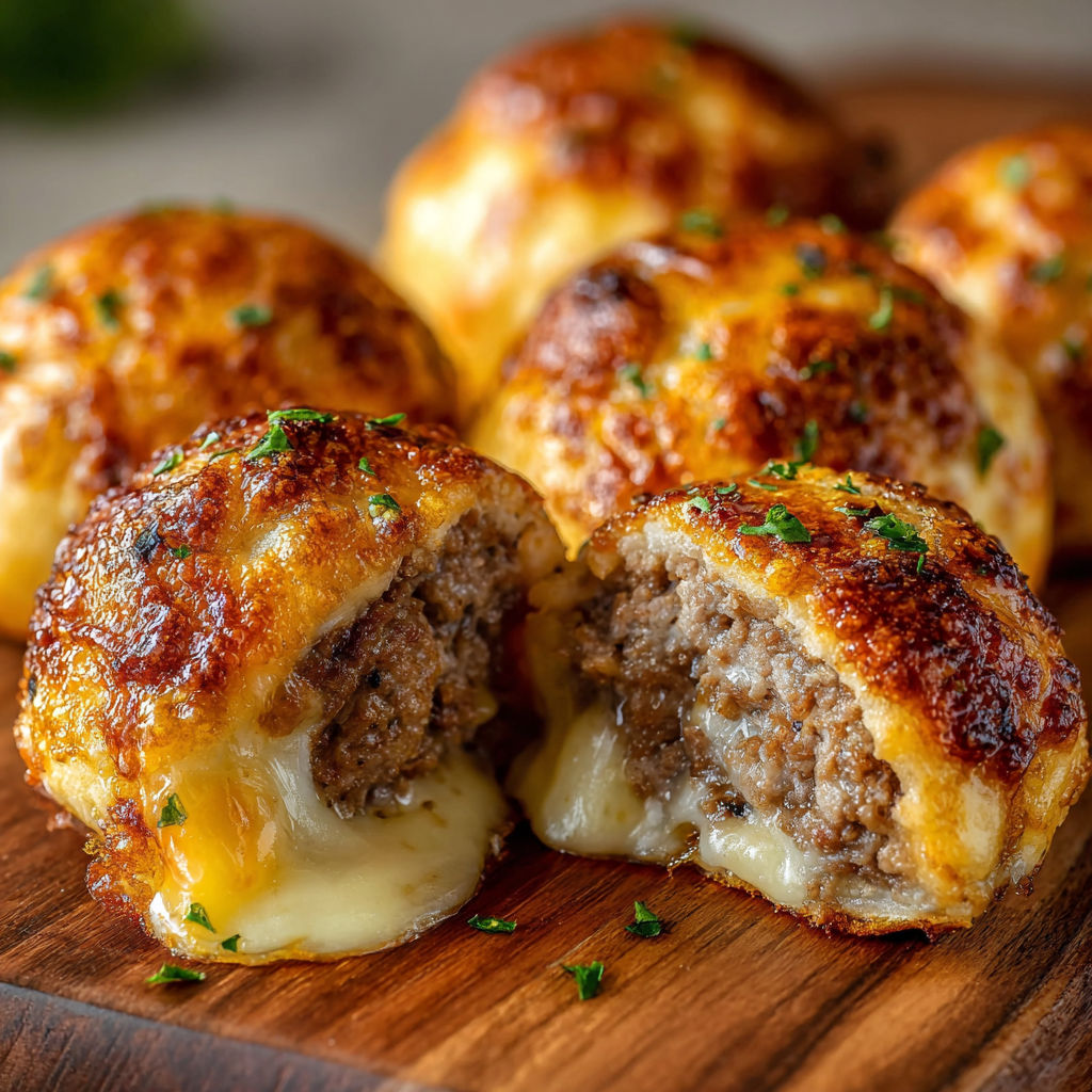 A plate of meatballs with cheese on top, ready to be cooked.
