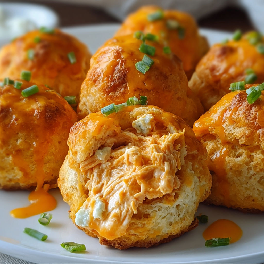 A plate of Buffalo Chicken Bombs, a delicious appetizer, is ready to be enjoyed.