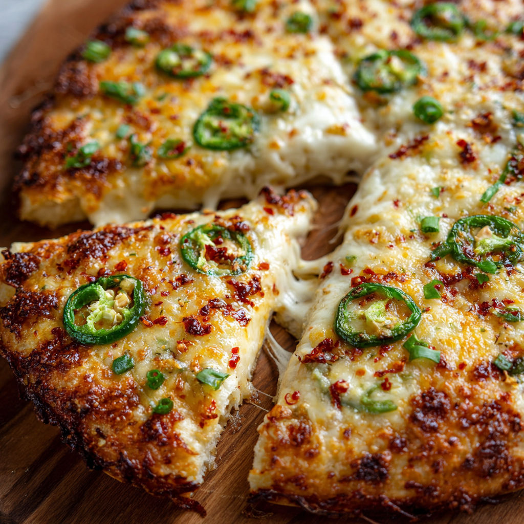 A slice of pizza with jalapenos and cheese on a wooden cutting board.
