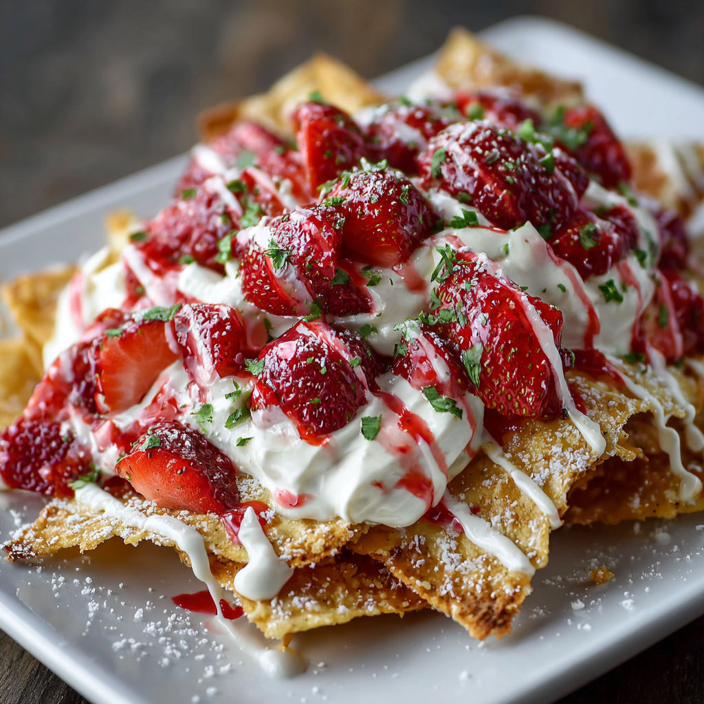 A plate of strawberry shortcake with whipped cream and strawberries on top.