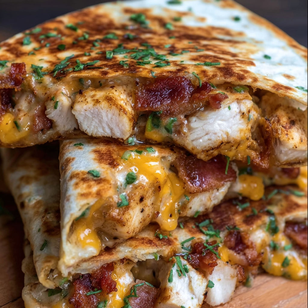 A delicious bacon and cheese burrito is served on a wooden table.