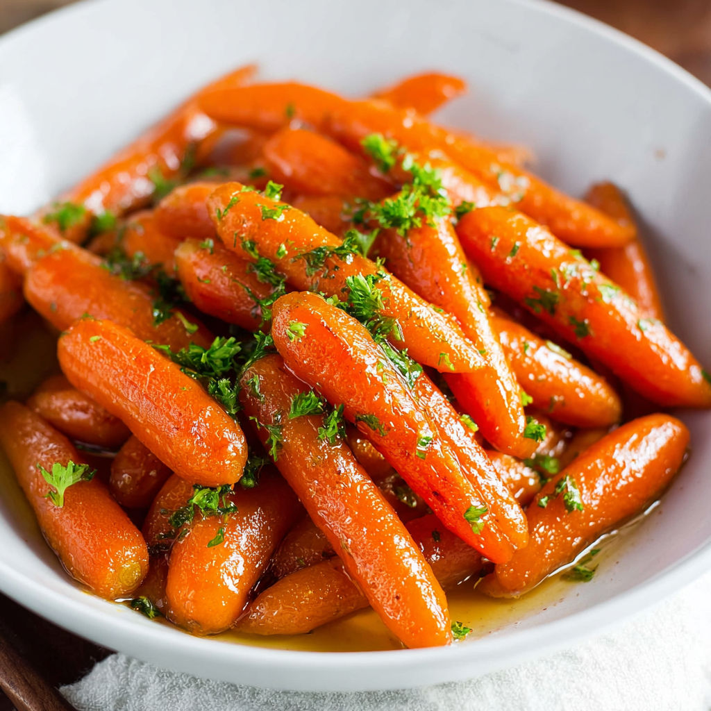A white bowl filled with sliced carrots and parsley, ready to be served as a healthy and delicious side dish.