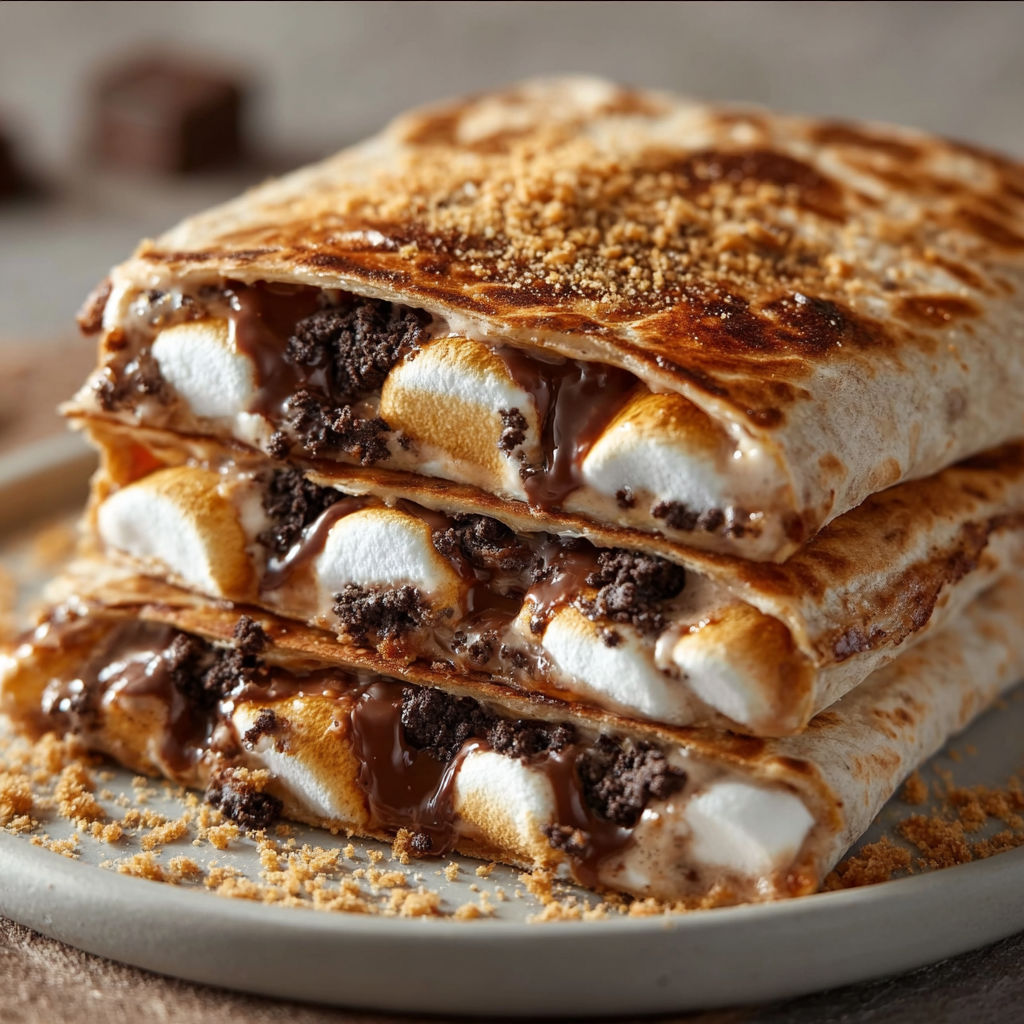 A delicious dessert made with marshmallows and chocolate, served on a plate.