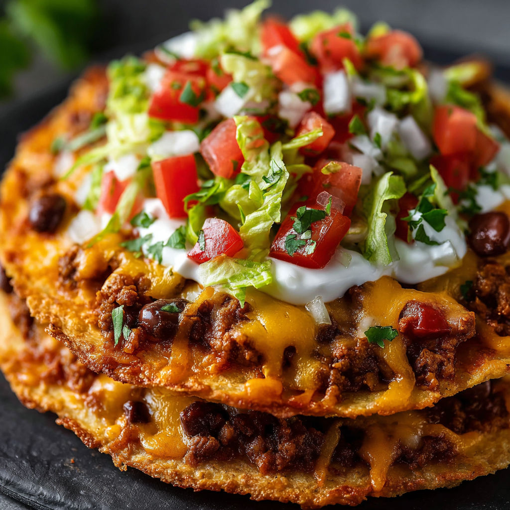 A delicious Mexican dish made with chicken, tomatoes, lettuce, and cheese, served on a plate.