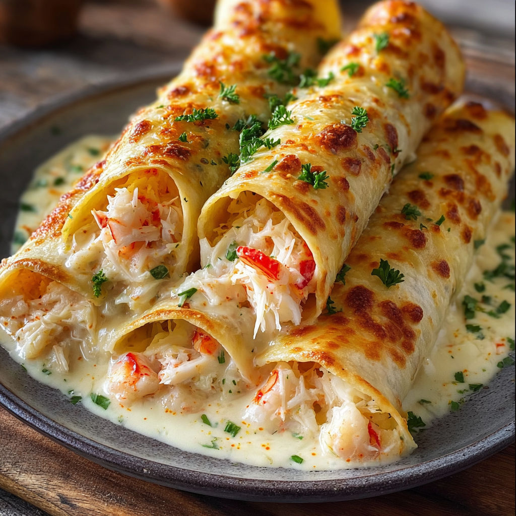 A plate of food with the name "Crab Stuffed Flounder" written on it.
