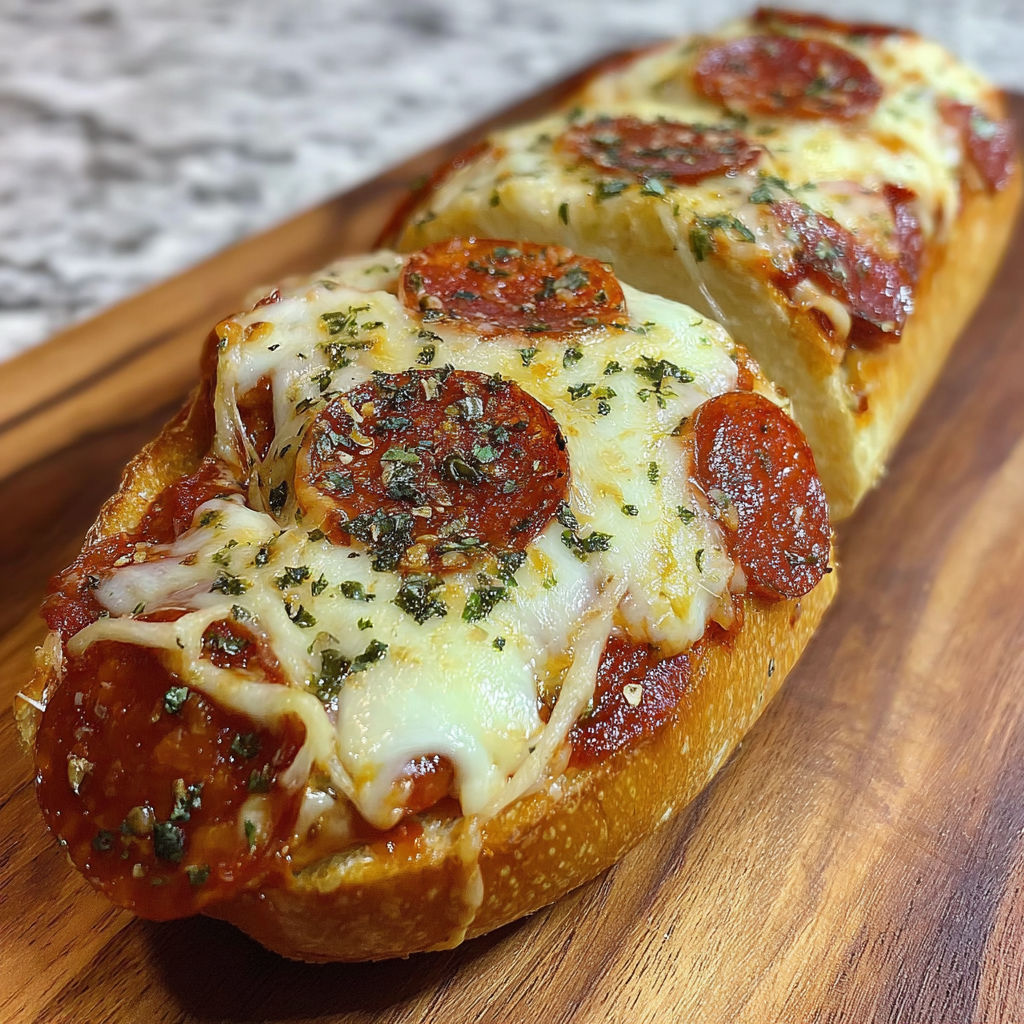 A pepperoni and cheese pizza on a wooden cutting board.