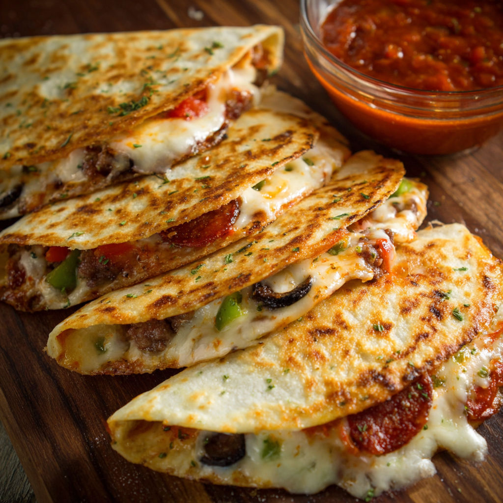 A delicious recipe for quesadillas with cheese, tomatoes, and peppers.