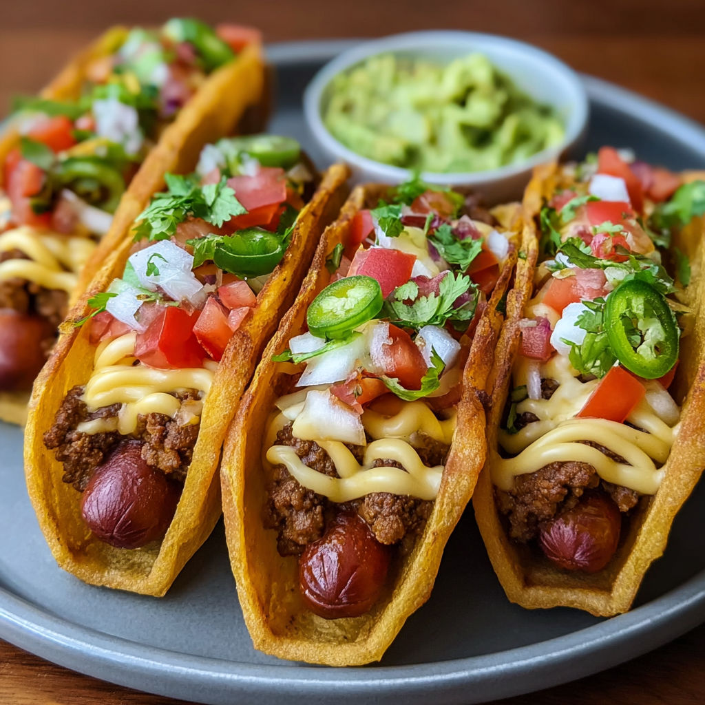A plate of delicious Mexican food, including two tacos and a bowl of guacamole.