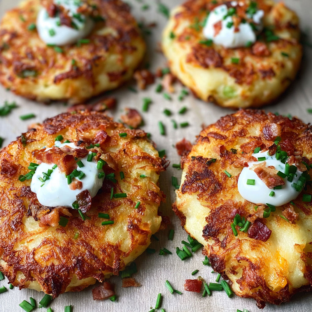 A close up of a delicious bacon and cheese stuffed potato.