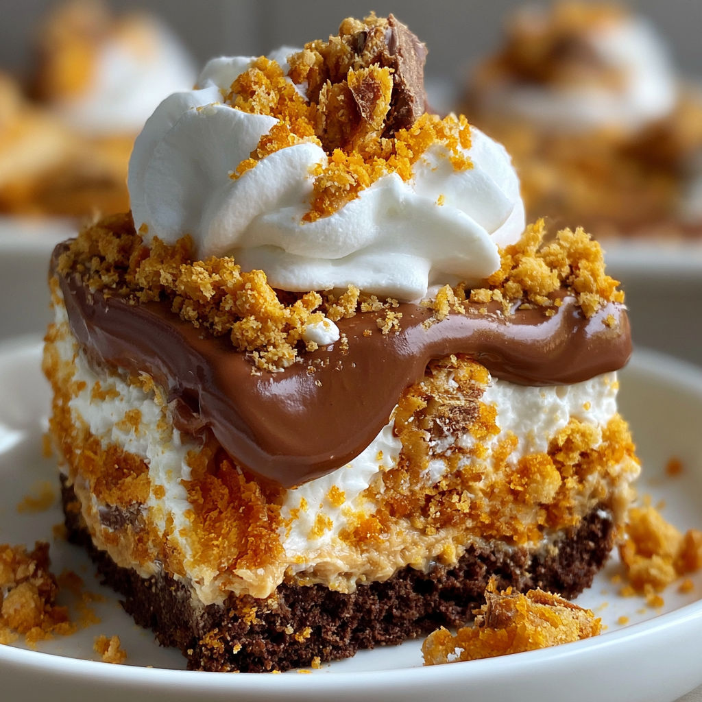 A slice of chocolate cake with white frosting and crumbs on a white plate.