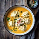 Coconut Curry Soup with Dumplings