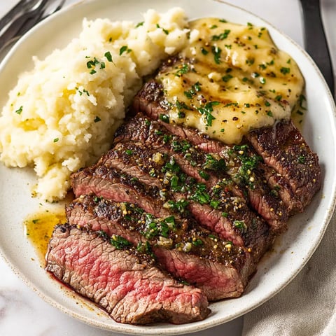 Air Fryer Steak with Garlic Butter