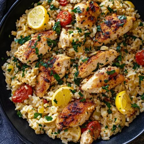 Greek Chicken and Lemon Rice