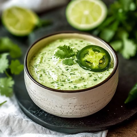 Creamy Cilantro Garlic Sauce With Jalapeños & Limes