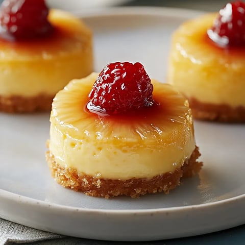 Mini Pineapple Upside-Down Cheesecakes