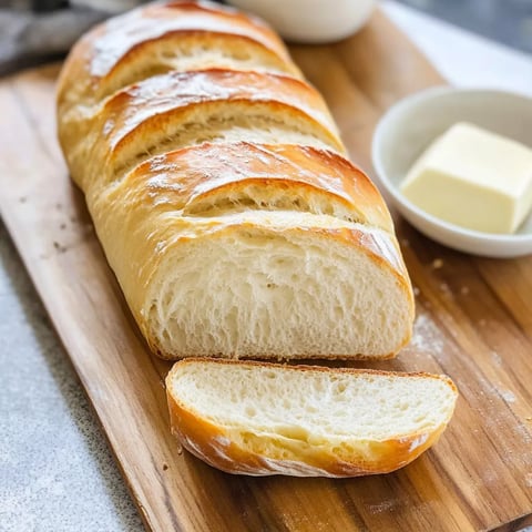 A loaf of bread is sliced and ready to be eaten.