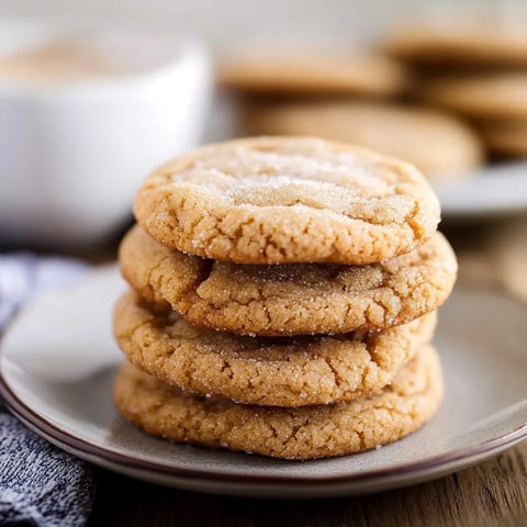 A stack of cookies on a plate.