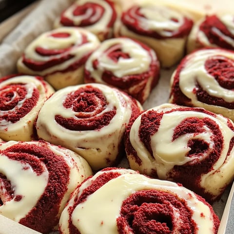 A plate of red and white swirled pastries.
