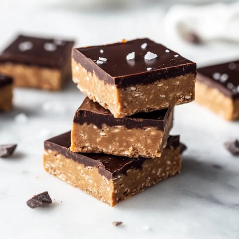 A stack of chocolate and caramel bars.