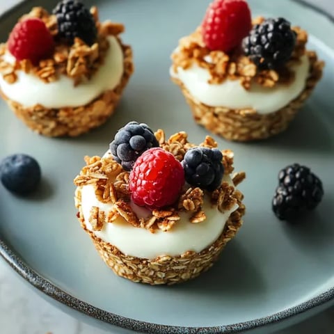 A plate with three desserts on it.