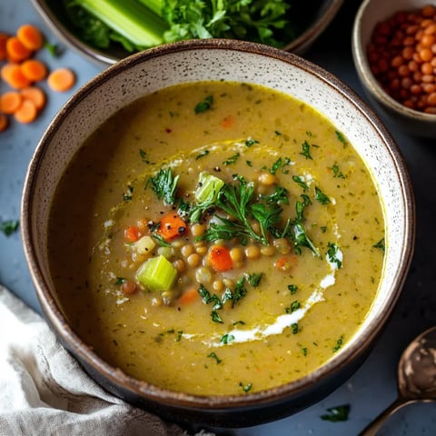A bowl of soup with vegetables and beans.