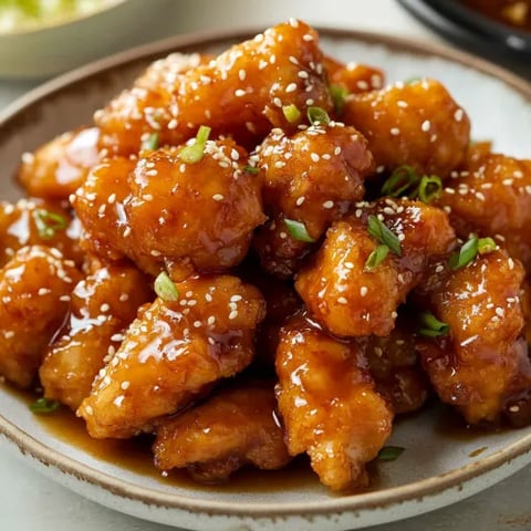 A plate of chicken with sauce.