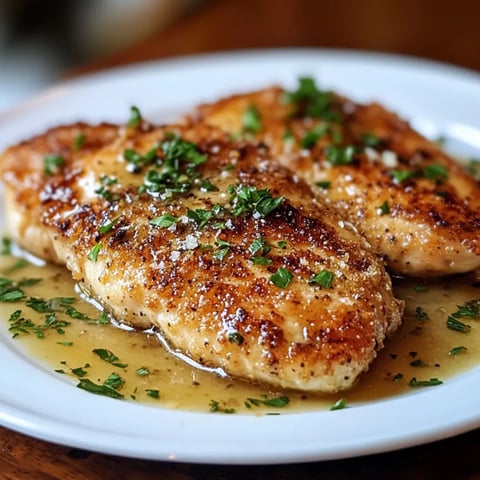 Chicken with herbs on a white plate.