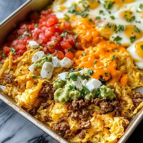 A pan of food with eggs, tomatoes, and avocado.