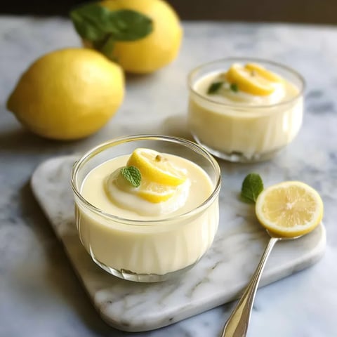 Two small glasses of lemon cream.