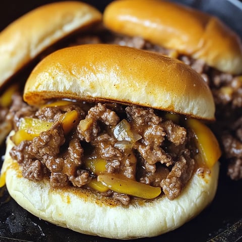 Two hamburgers with meat and onions.