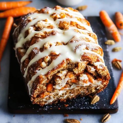 A loaf of bread with carrots on top.