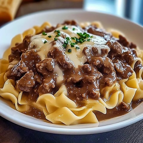 French Onion Beef and Noodles