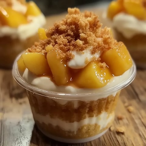 Peach Cobbler Cheesecake Cups