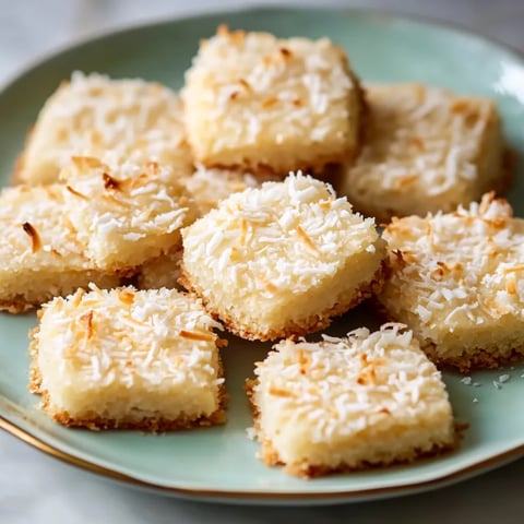 A plate of coconut cake.