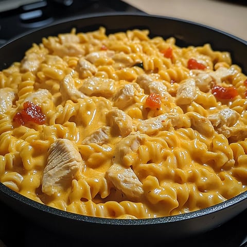 cheesy chicken rotini skillet
