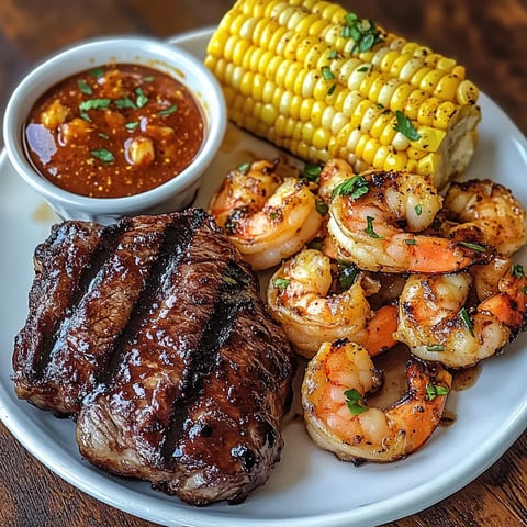 Grilled Steak Honey Wings Shrimp