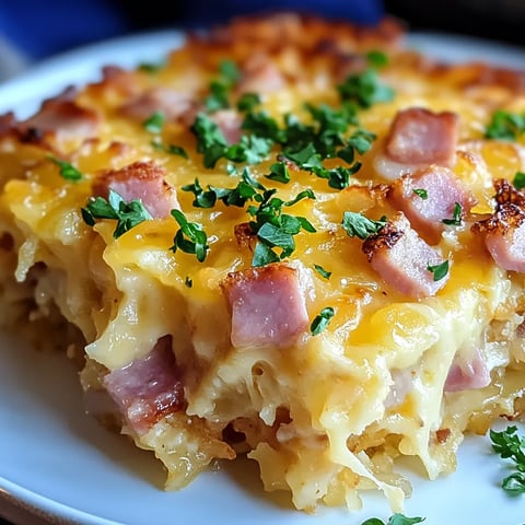 Ham and Cheese Hash Brown Casserole