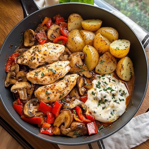Tuscan Garlic Chicken Stir-Fry with Sun-Dried Tomato Mushroom Cream
