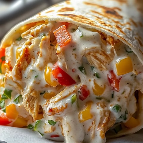 Chicken Bell Pepper Ranch Burritos