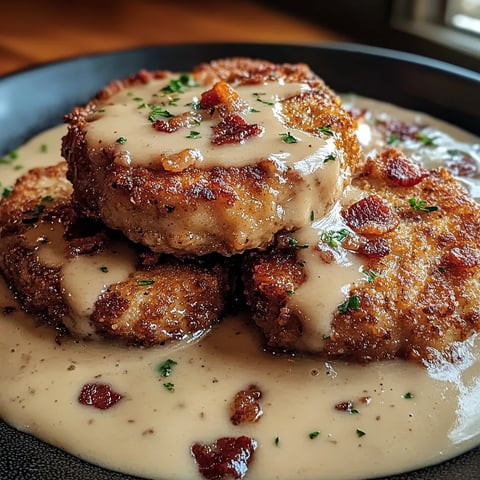 Country Fried Pork Chops with Bacon Gravy