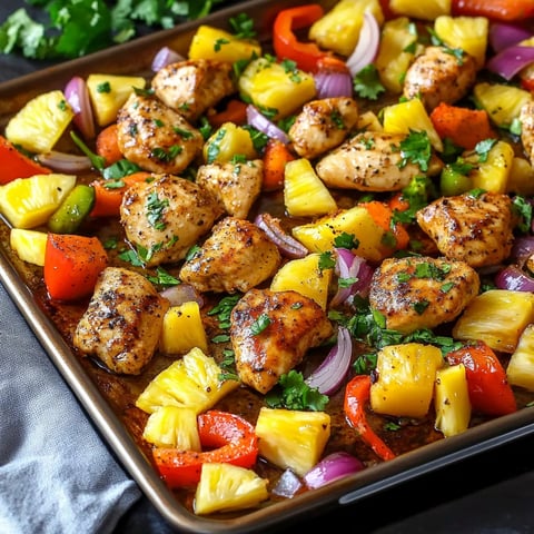 Hawaiian Chicken Sheet Pan