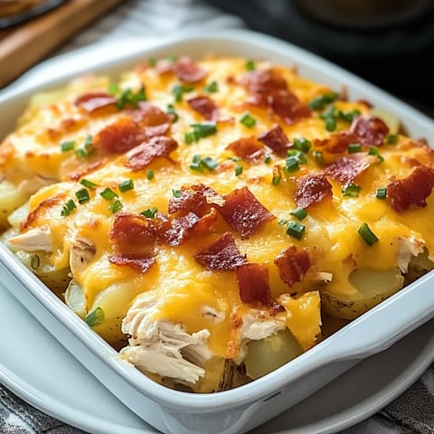 Loaded Baked Potato & Chicken Casserole